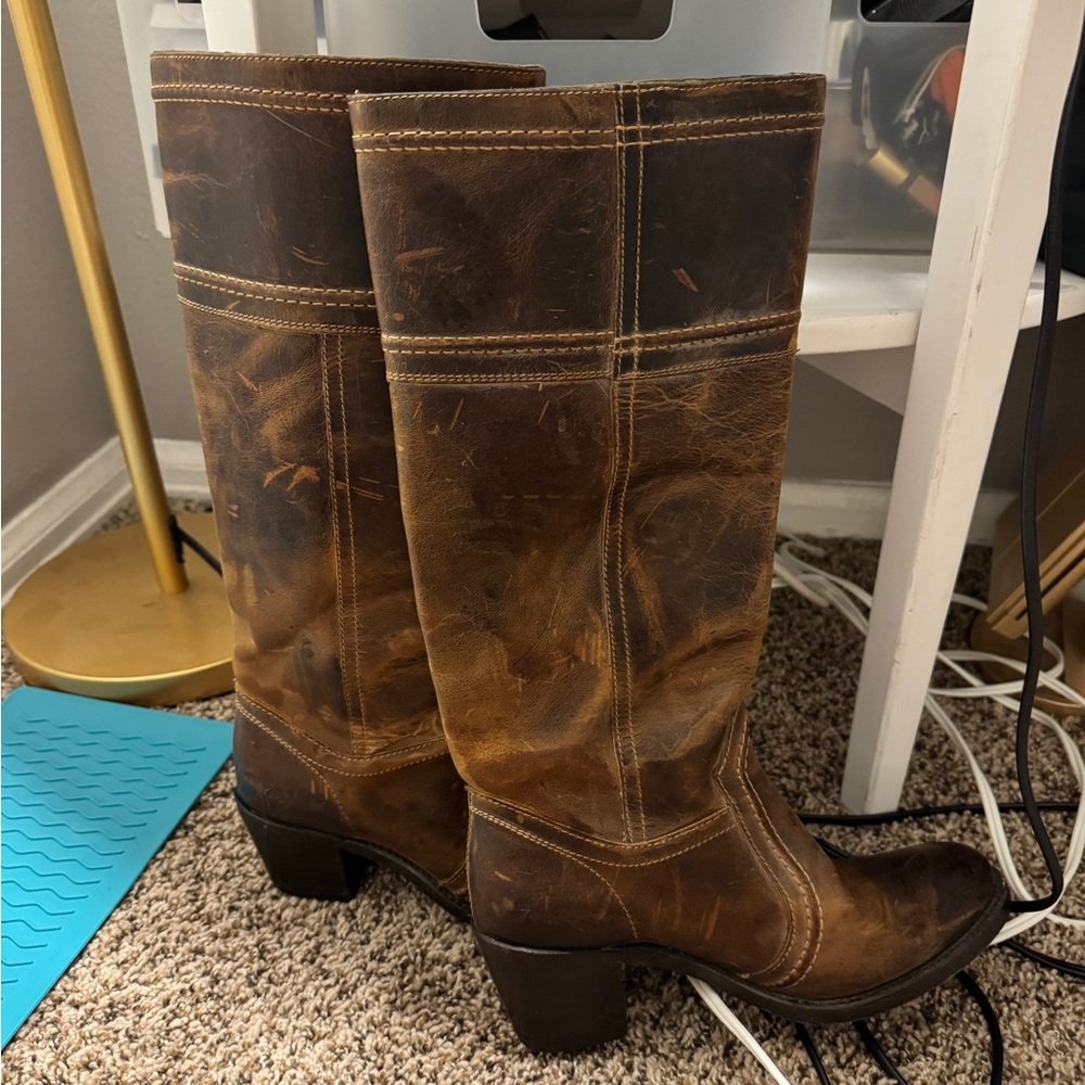 Frye Brown Leather Women's Boots